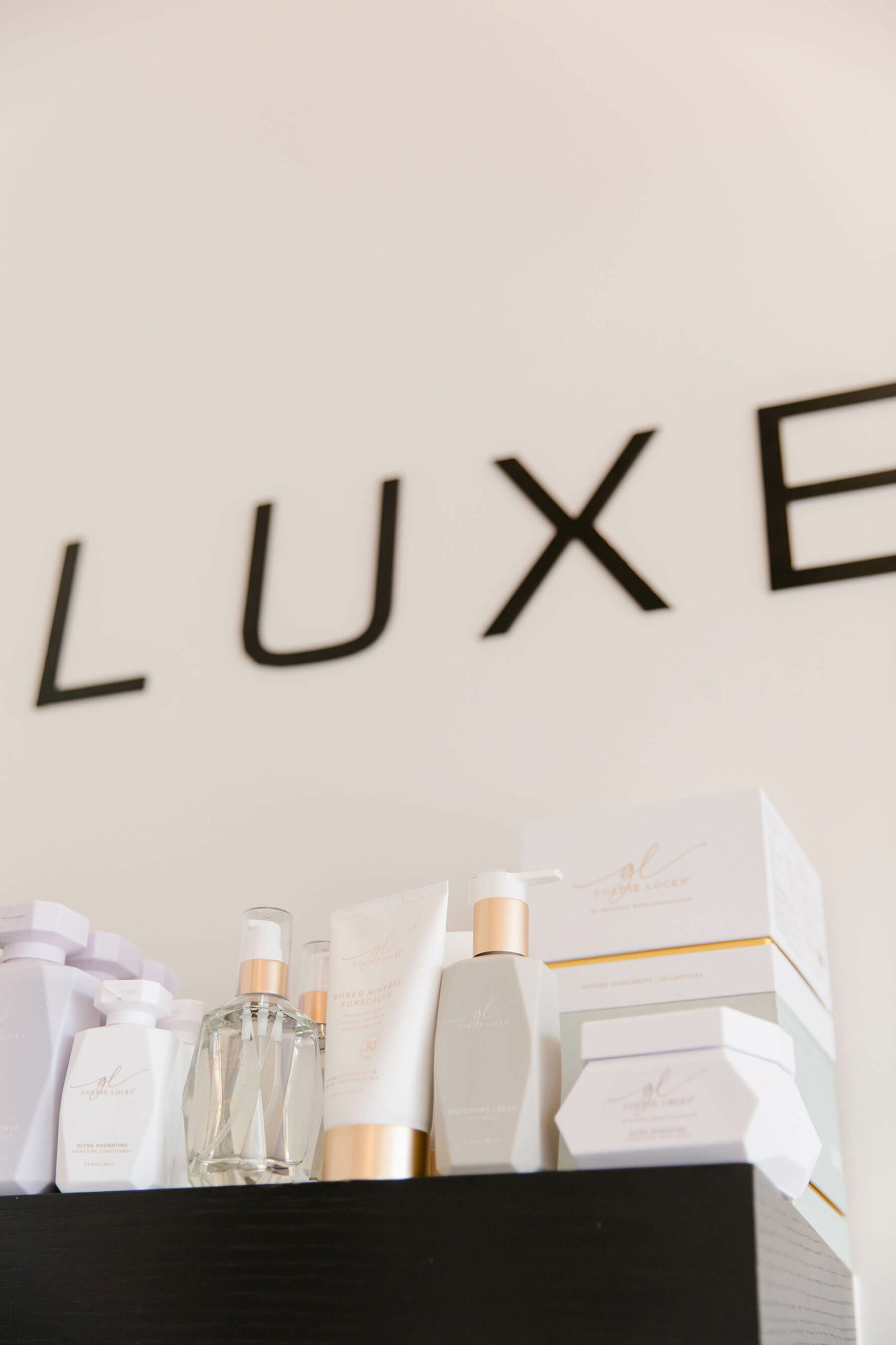 Products at Luxe + mane salon